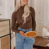Trendy Go To Long Sleeve Top in Brown Image - 1