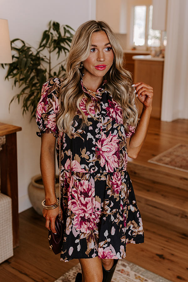 Rose Garden Romance Button Down Mini Dress Image - 1