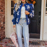 Statement Maker Quilted Jacket in Navy Image - 1