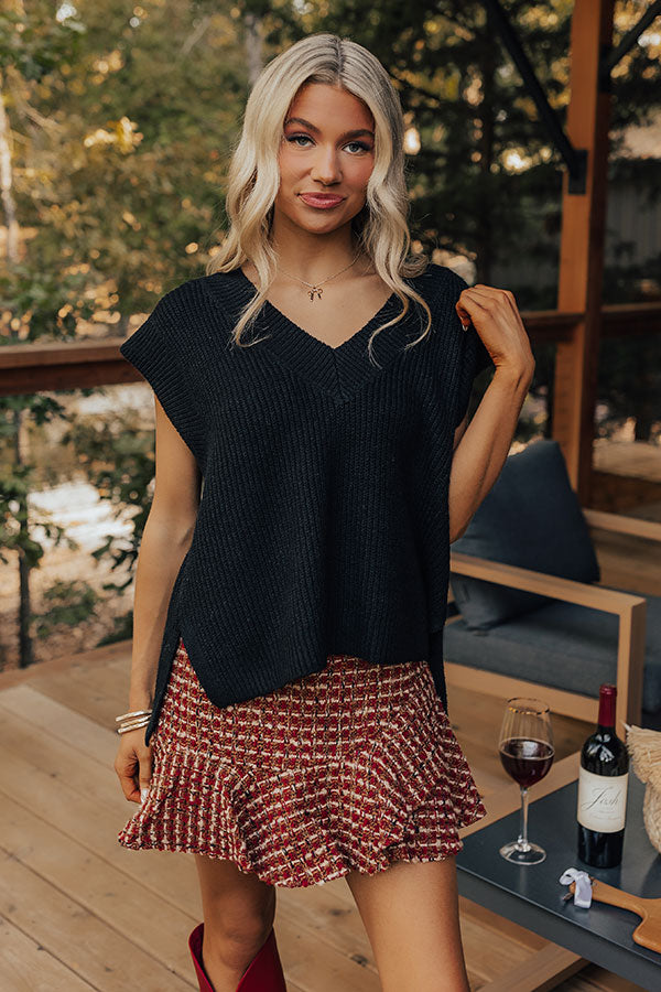 Cinnamon Sugar Kisses Knit Top in Black Image - 1