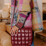 Park Avenue Cutie Faux Leather Quilted Purse in Wine Image - 1