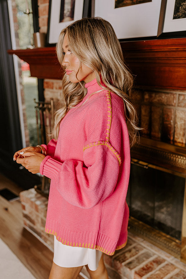 Cuddle Season Knit Sweater in Pink Image - 2