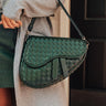 Good Vibes Faux Leather Woven Crossbody Image - 1