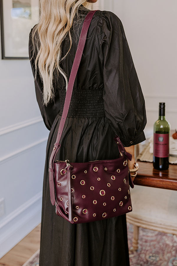 Cosmopolitan Chic Faux Leather Crossbody in Windsor Wine Image - 1