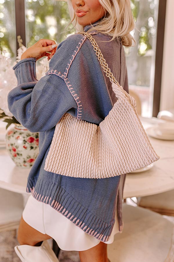 Timeless Treasures Faux Leather Tote in Light Oatmeal Image - 1