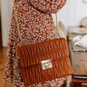 Fifth Avenue Stroll Faux Leather Purse in Camel Image - 1