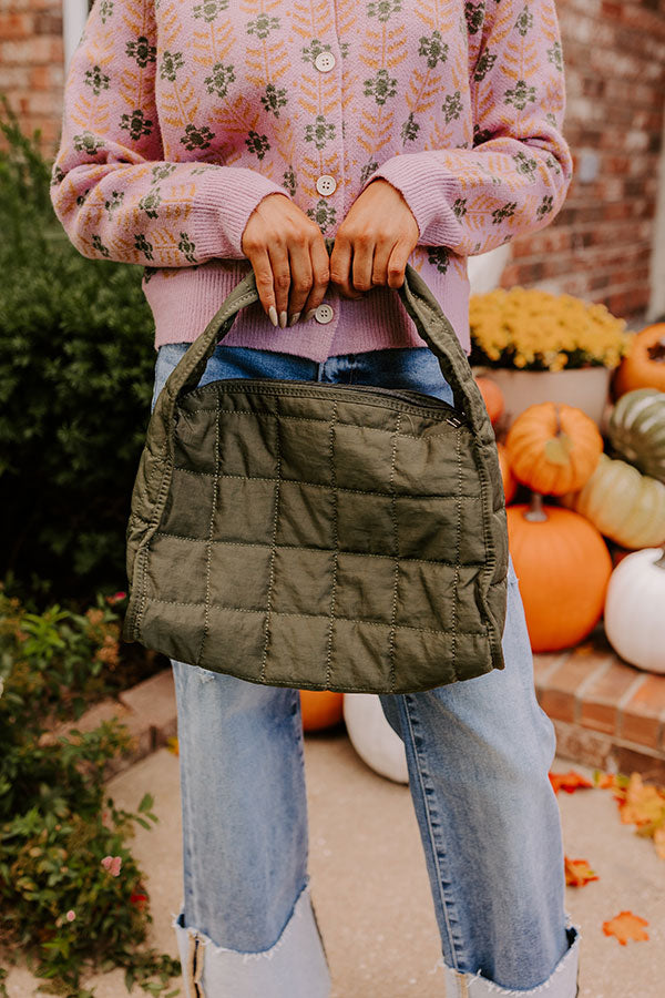 Always In Style Quilted Purse in Olive Image - 1