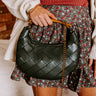 Easy To Style Faux Leather Woven Purse in Dark Olive Image - 1