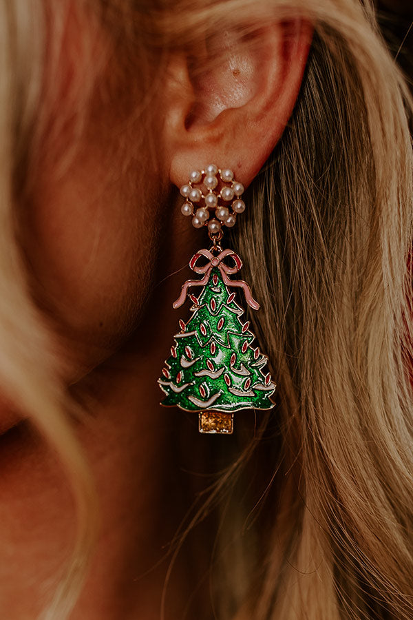 Oh Christmas Tree Earrings in Green Image - 2