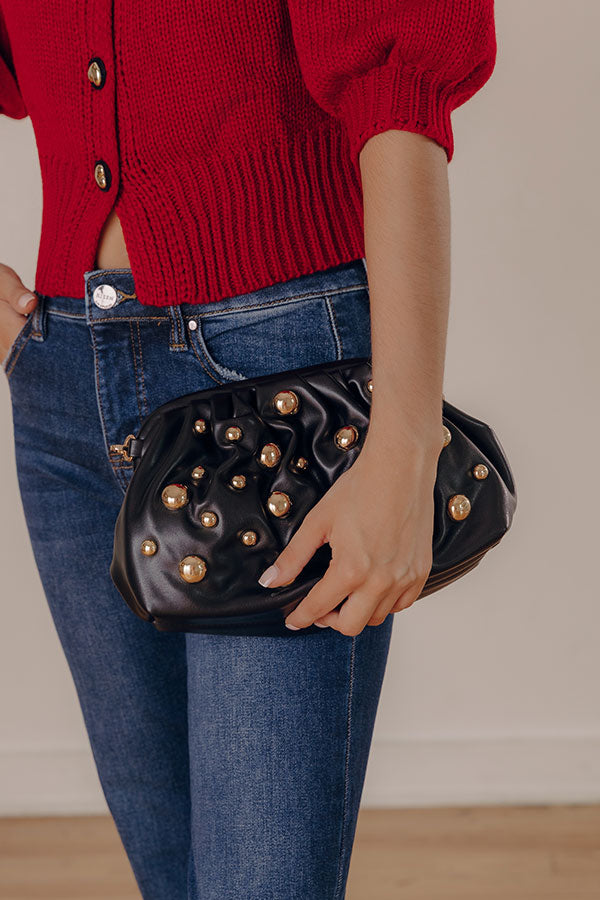 Posh Mindset Faux Leather Purse in Black Image - 1