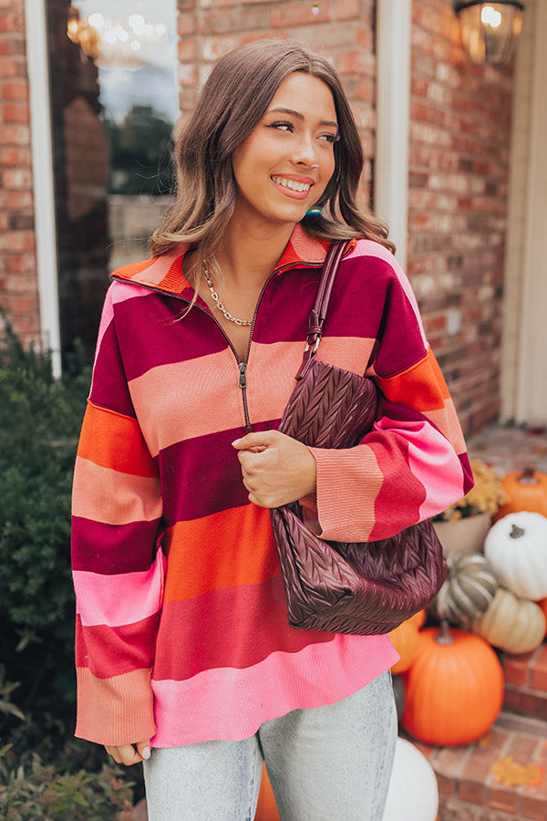 Picking Pumpkins Stripe Sweater Image - 1