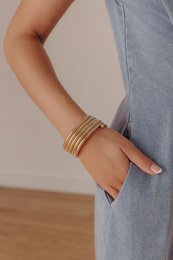Metropolitan Muse Wrap Bracelet in Gold