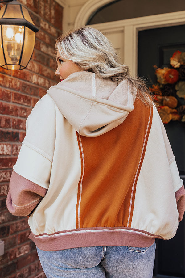 Fall Hike Color Block Sweater in Brown Curves Image - 4