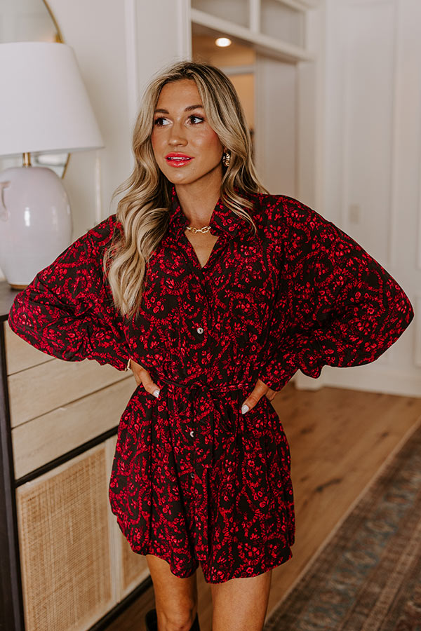 Vineyard Stroll Floral Romper Image - 2