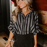 Pumpkin Spice Cutie Oversized Button Up in Black Image - 1