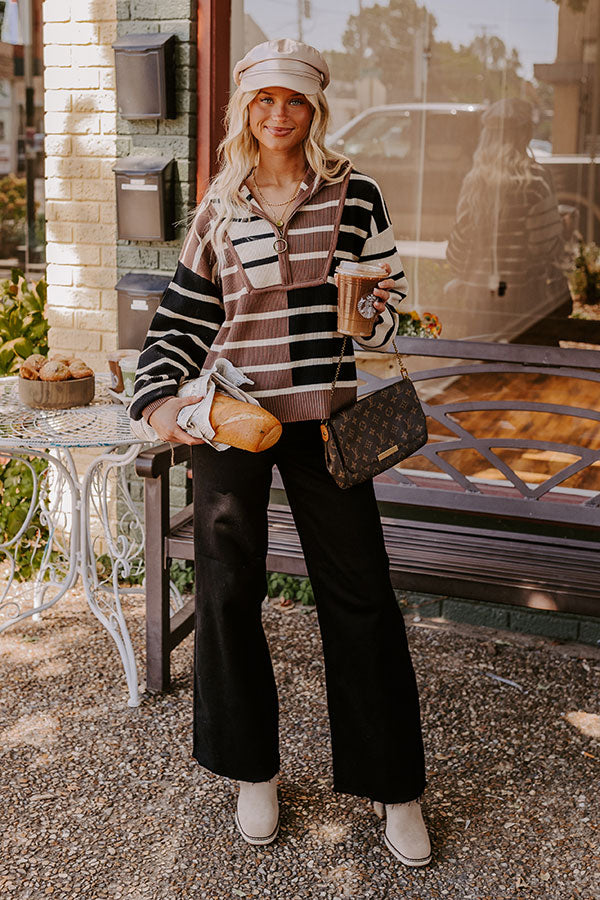 Cafe Meet Up Color Block Sweater Image - 1