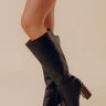 The Shiloh Faux Leather Knee High Boot In Black Image - 1