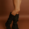 The Sadie Faux Suede Boot in Black Image - 1