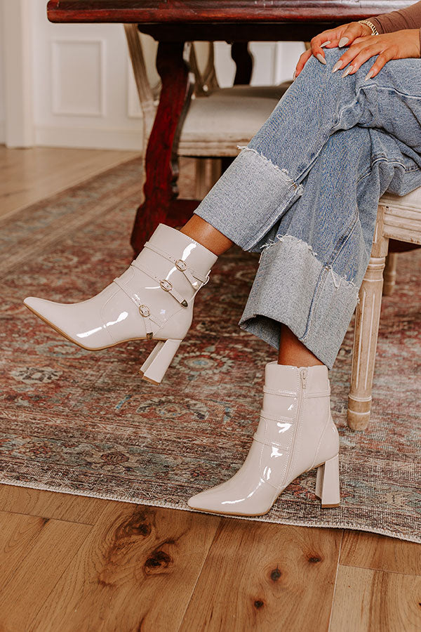 The Claire Patent Bootie