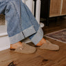 The Willow Faux Suede Clogs in Warm Taupe Image - 1