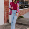 Afternoon Escape Knit Top in Wine Image - 1