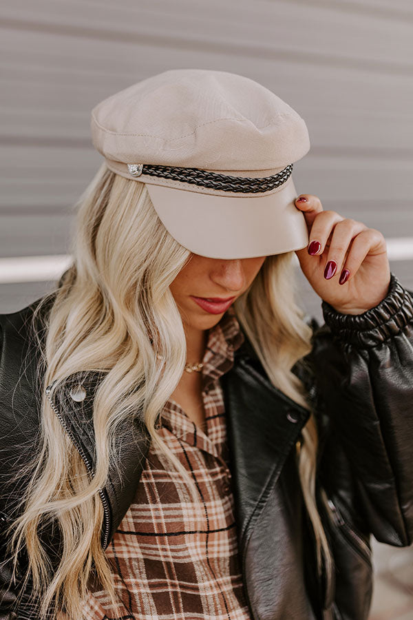 NYC Bound Cabbie Hat in Warm Taupe Image - 2