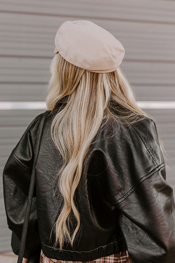 NYC Bound Cabbie Hat in Warm Taupe Image - 3