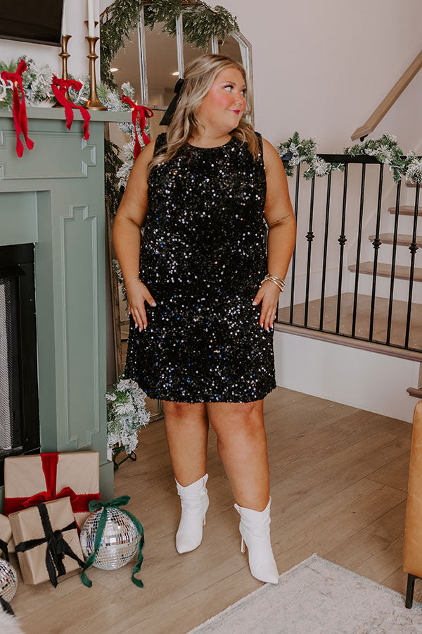 Glam Lifestyle Sequin Mini Dress Curves Image - 1