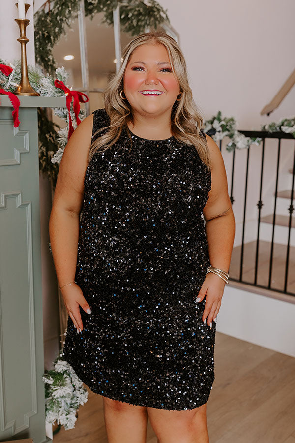 Glam Lifestyle Sequin Mini Dress Curves Image - 3