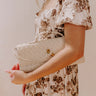 Exclusive Party Faux Leather Woven Purse in Light Oatmeal Image - 1