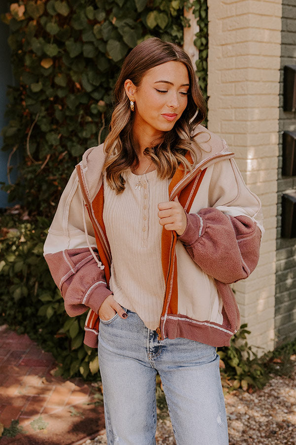 Casual Comforts Henley Top in Beige Image - 3