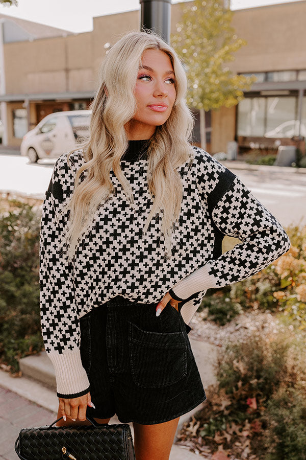 Chalet Chic Knit Sweater in Black Image - 1