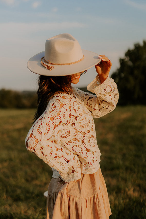 Chasing Sunsets Felt Fedora in Ivory