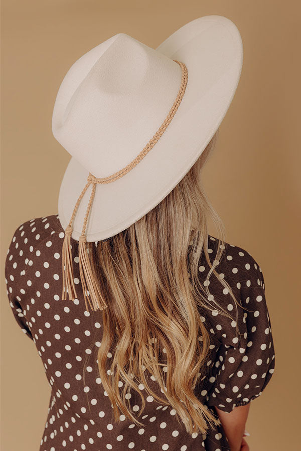 Chasing Sunsets Felt Fedora in Ivory
