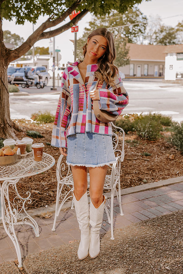 Small Town Bistro Color Block Cardigan Image - 1