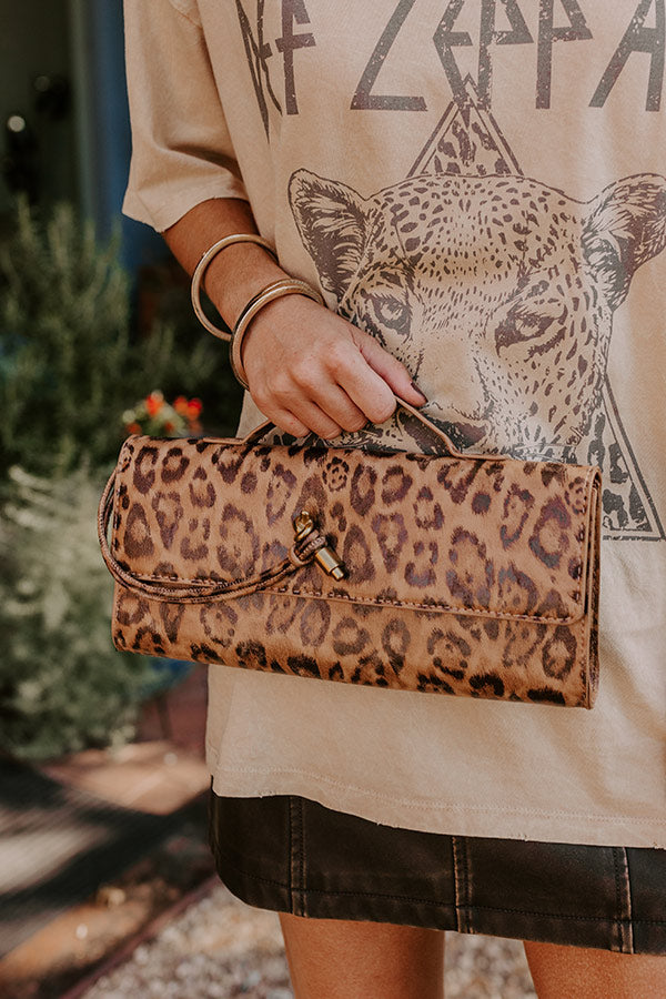 Exclusive Party Faux Leather Purse in Leopard