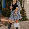 Uptown Cafe Floral Mini Dress in Black Image - 1