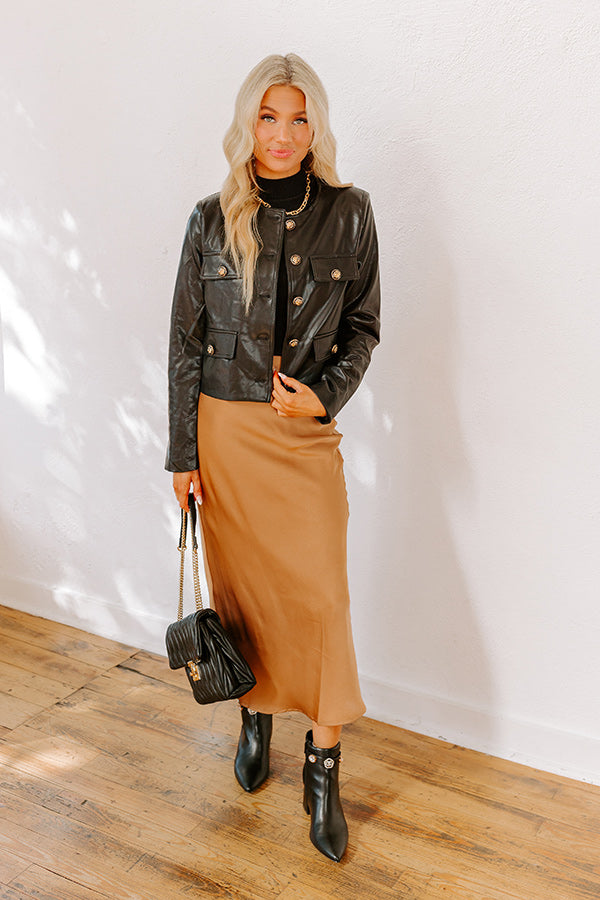 NYC Chic Faux Leather Jacket Image - 1
