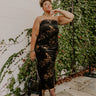 Charmed Moments Velvet Floral Maxi Dress Curves Image - 1