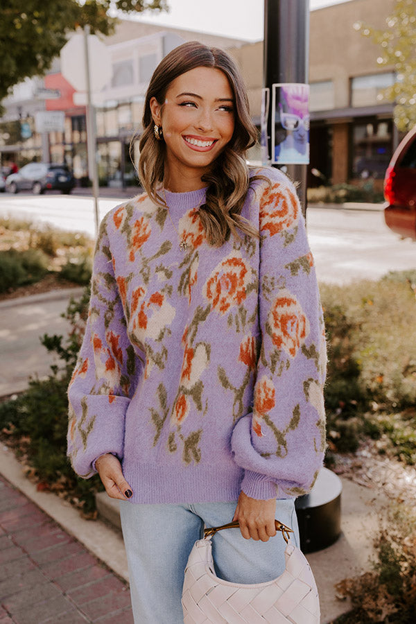 Simply Sweet Floral Knit Sweater Image - 1