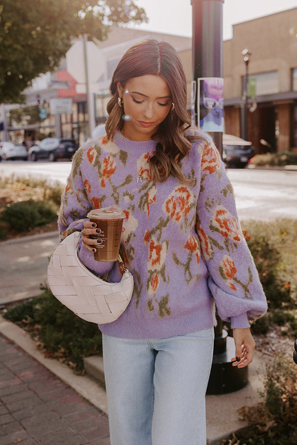 Simply Sweet Floral Knit Sweater Image - 2