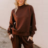 Cozy Casual Sweatshirt in Chestnut Image - 1