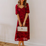Merlot Muse Velvet Burnout Midi Image - 1