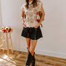 Front Porch Sippin' Floral Sweater Top in Mocha Image - 1