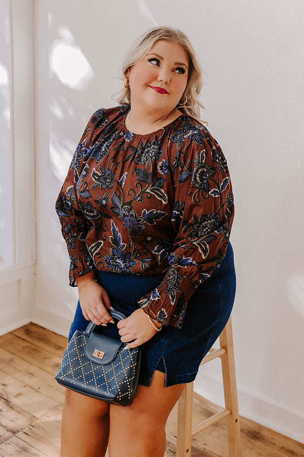 Autumn Aura Floral Shift Top Curves Image - 1