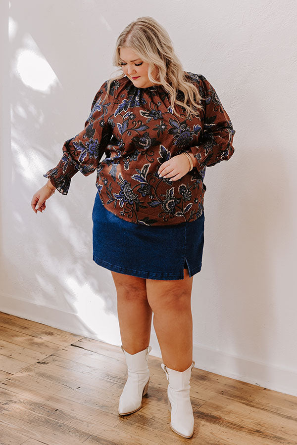 Autumn Aura Floral Shift Top Curves Image - 2