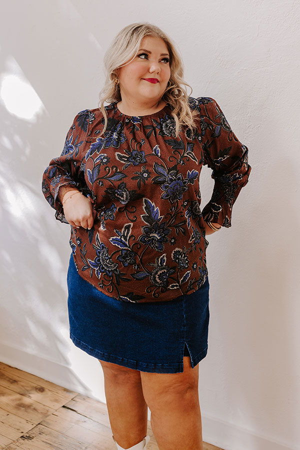 Autumn Aura Floral Shift Top Curves Image - 3
