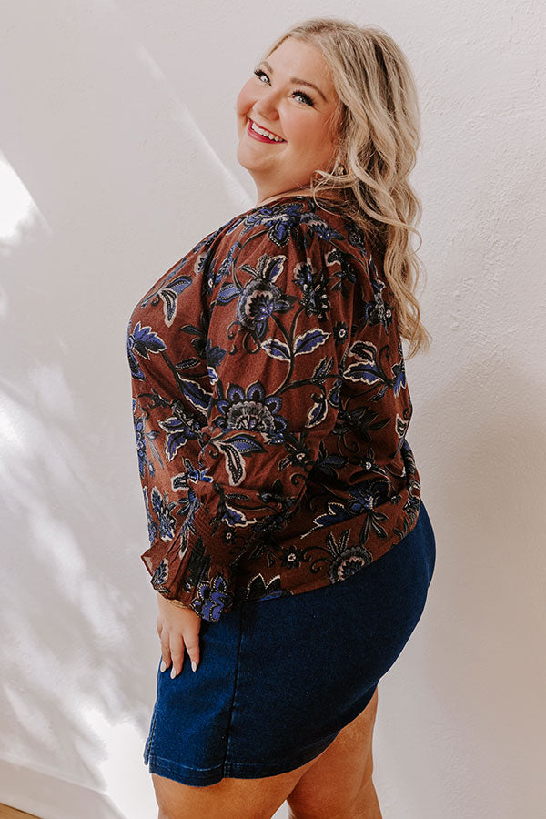 Autumn Aura Floral Shift Top Curves Image - 4