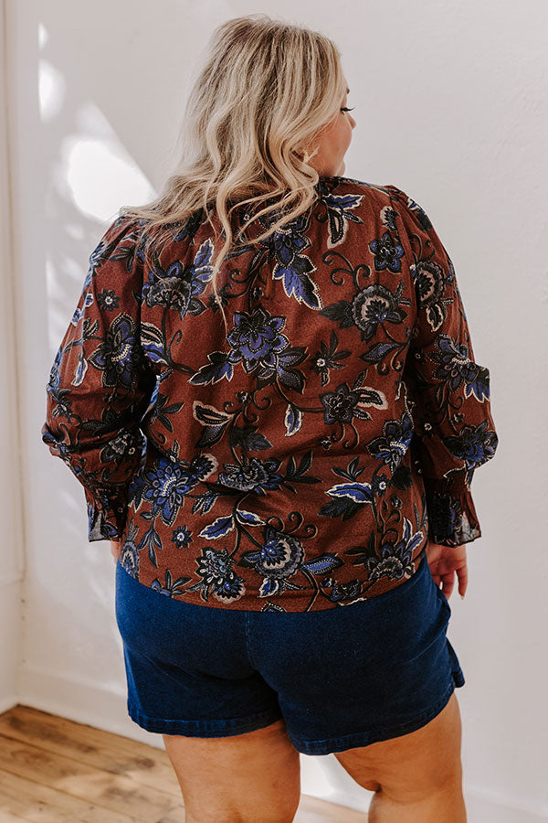 Autumn Aura Floral Shift Top Curves Image - 5