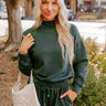 Cozy Casual Sweatshirt in Hunter Green Image - 1